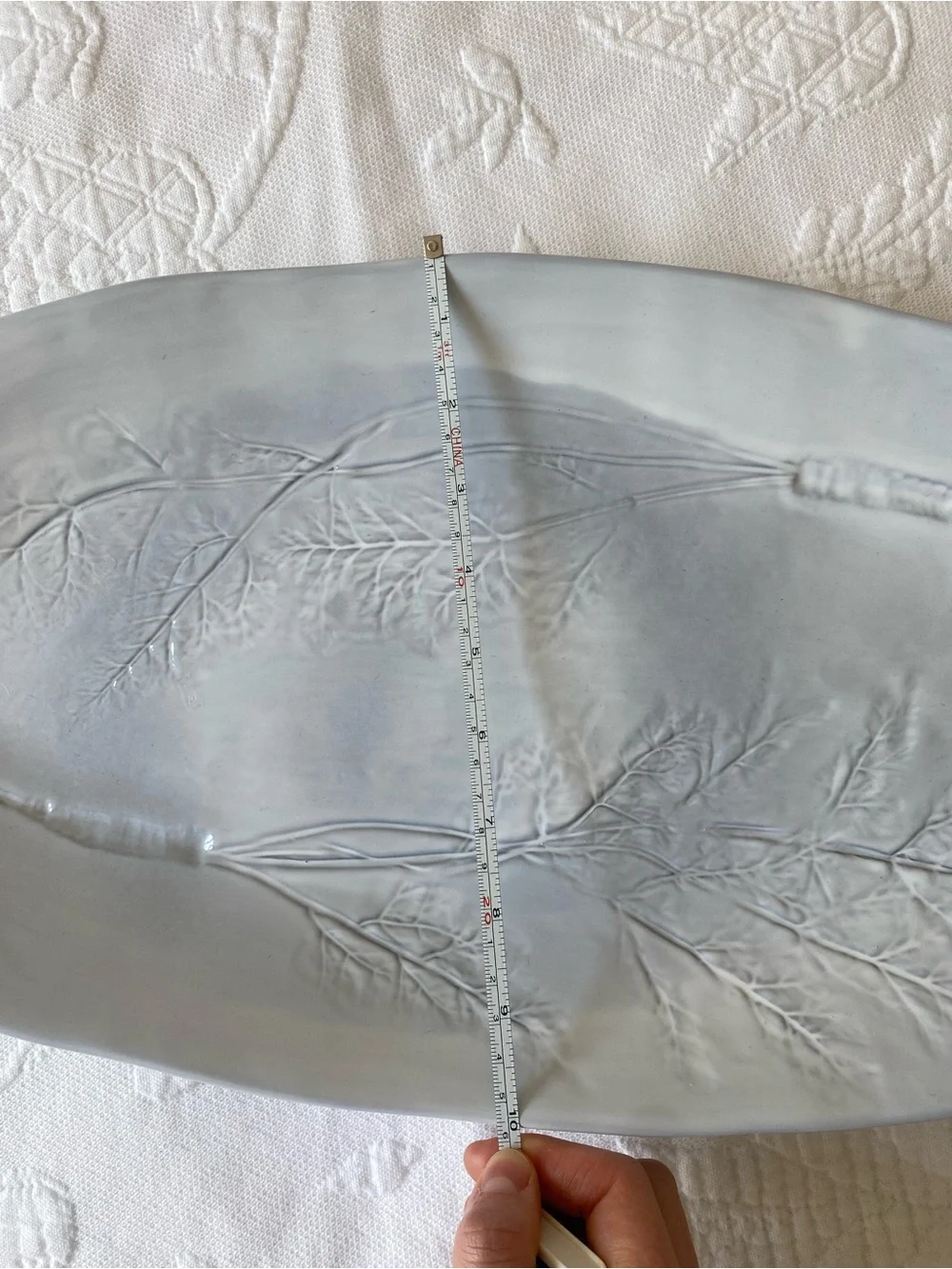 Crate&Barrel x Laura Kim Oval Serving Platter in Light Blue